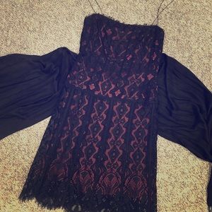 Elie Tahari Black Lace Dress
